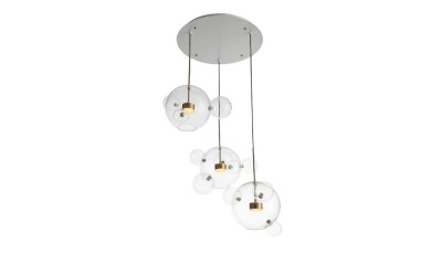 SL1133.203.03 Светильник подвесной ST-Luce Белый,Латунь/Прозрачный LED 3*14W 3000K  (из 4-х коробок)