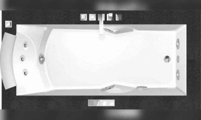 Акриловая Ванна Jacuzzi Aura Uno 180X90 9F43-344A