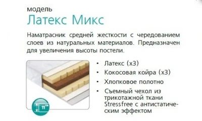 Вегас Наматрасник Латекс Микс 160*200