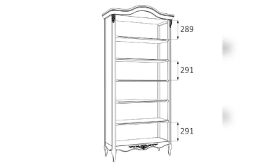 Шкаф Kreind Romantic Книжный R137H-K02-A