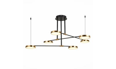 SL1605.403.06 Светильник подвесной ST-Luce Черный/Латунь, Белый LED 6*7,5W 3000K