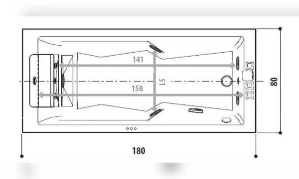 Акриловая Ванна Jacuzzi Myway 180X80 Myw20012100 Правосторонняя