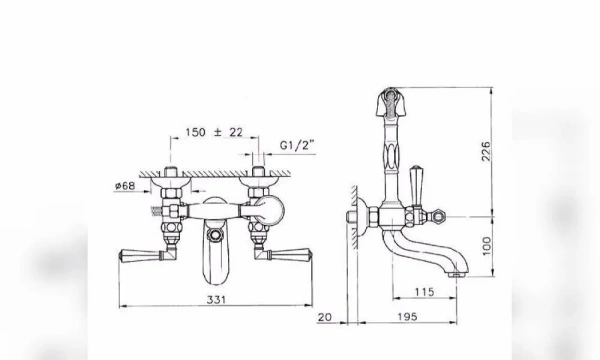 Смеситель Для Ванны Nicolazzi Teide Four 1901Cr45