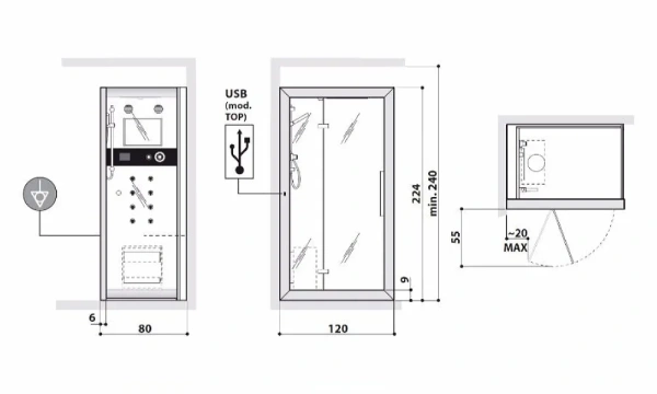 Душевая Кабина Jacuzzi Frame 9448-25619
