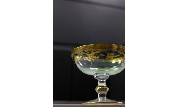 Конфетница VETRERIE DI EMPOLI Bordo Oro