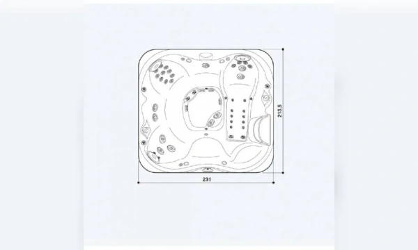 Мини-Бассейн Jacuzzi Spa J355 231Х213 9445-14485 Opal