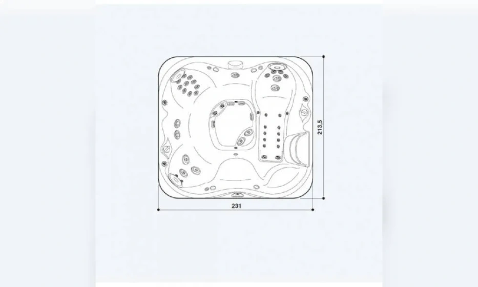 Мини-Бассейн Jacuzzi Spa J355 231Х213 9445-14485 Opal - фото 3