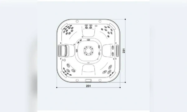 Мини-Бассейн Jacuzzi Spa J585 231Х231 9446-26765 №65 Platinum