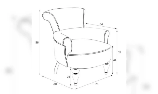 Кресло Kreind Перфетто M11-W-B05