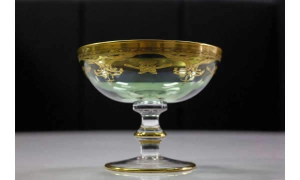 Конфетница VETRERIE DI EMPOLI Bordo Oro