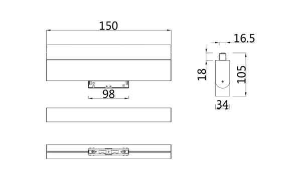 Трековый Светильник Technical Tr013-2-10W4K-B