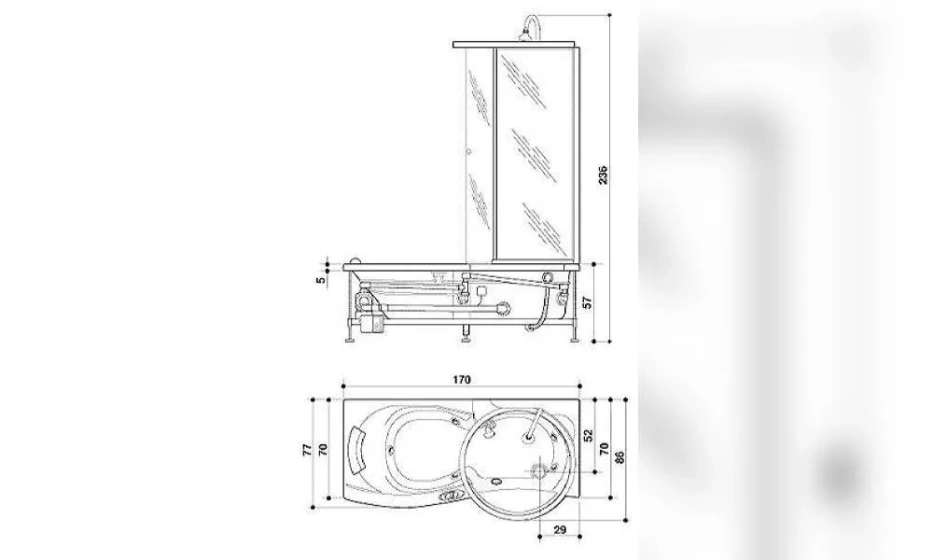 Акриловая Ванна Jacuzzi J.Twin Idro 170X86 9448-188A - фото 2