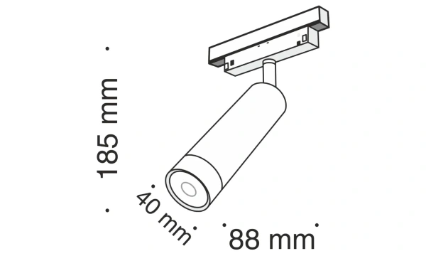Трековый Светильник Technical Tr019-2-7W3K-B