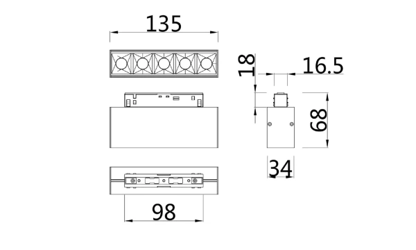 Трековый Светильник Technical Tr014-2-10W4K-B