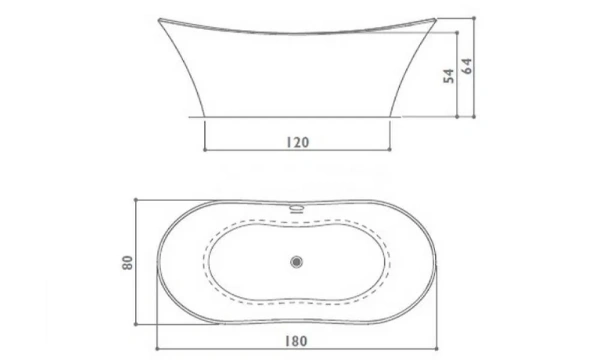 Ванна Из Литого Мрамора Jacuzzi Infinito 180X80 9450-136A