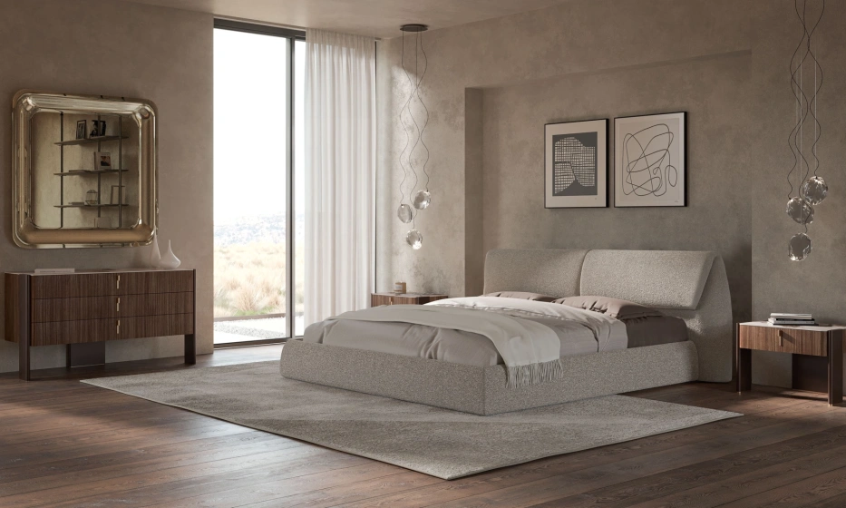 Спальня (Кровать 160x200, 2 тумбы, комод) CATTELAN ITALIA - фото 1